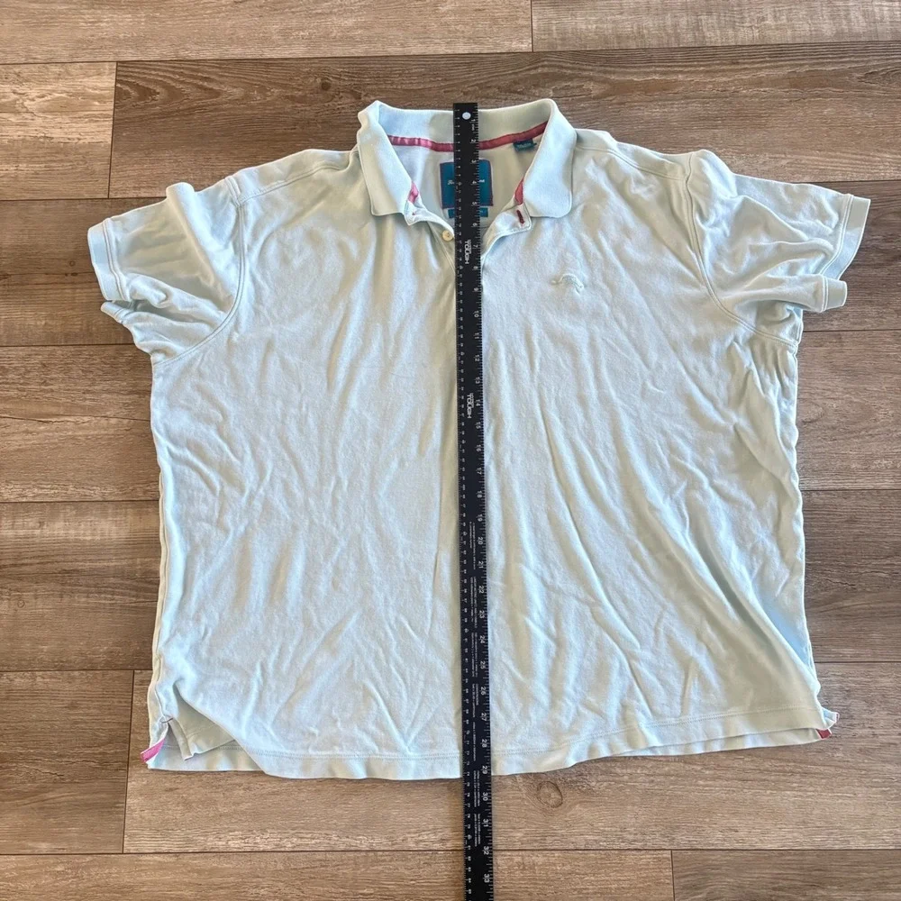 Tommy Bahama Polo Shirt‎ Mens XXL Light Blue 100% Pima Cotton Island Modern Fit